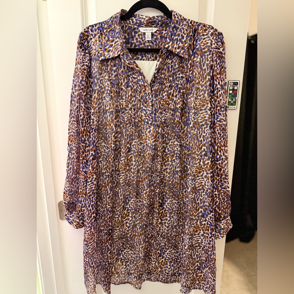 Nine West Multicolor Patterned Blouse